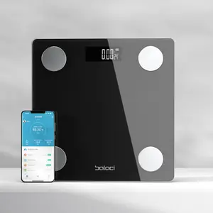 Hochgenauer Blue Tooth Adult Smart Scale Analyzer 180kg Digitales Badezimmer mit automatischer Zero Scale Körperfett waage