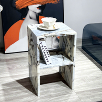 Table console en pierre naturelle moderne de luxe SW STONE Calacatta Viola Bella haut de gamme pour chambre à coucher et salon