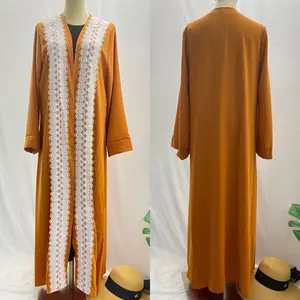 Large Middle East Gown Fashion Turkiye Women's Muslim Abaya Cardigan Long Coat