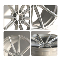 Rines Forjados de 18 y 19 Pulgadas, Plateados, Multirradio, de Una Pieza, para Autos, Rines de Aleación de Aluminio CNC 5*114.3, Rines para Autos de Pasajeros