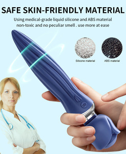 Vibratore Gelance a forma di rosa con due modalità di vibrazione e rotazione giocattoli Sexy per le donne - Product Image 4