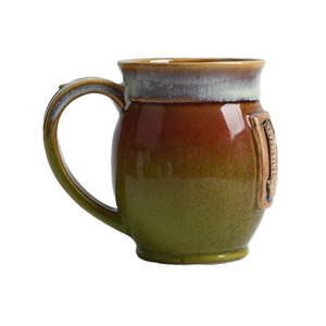 <span class=keywords><strong>แก้ว</strong></span>เซรามิคลายนูนสำหรับให้เป็นของขวัญถ้วยเซรามิกเคลือบสีเขียวน้ำตาลทำด้วยมือโลโก้ได้ตามต้องการ - Product Image 2