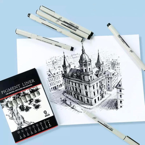 Wholesale Fine Line <b>Color</b> Sketch Markers Water-Based Art Markers Black Pigment Liner Sign Marker <b>Pen</b> Brush for Drawing - Product Image 4