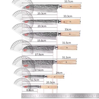Ensemble de 6 couteaux de chef professionnels, manche en résine, acier Damas japonais VG10, acier inoxydable, logo personnalisé, marque Telstar, 2-7 jours