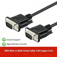 Cable Serial DB9 de Cobre Libre de Oxígeno, Conexión RS232 Macho-Macho, para Máquina de Grabado, Núcleo de Nueve Pines, Conexión COM Cruzada