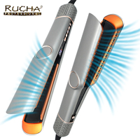 Lisseur et sèche-cheveux double fonction (humide et sec) intelligent à air chaud, lisseur à cheveux haute vitesse avec écran LCD