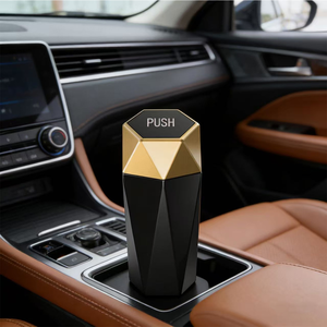 Cubo de Basura Pequeño a Prueba de Fugas para Auto, Hogar y Camping, Portavasos con Forma de Diamante, Mini Contenedor de Basura, Regalo de Lujo para Auto - Product Image 2