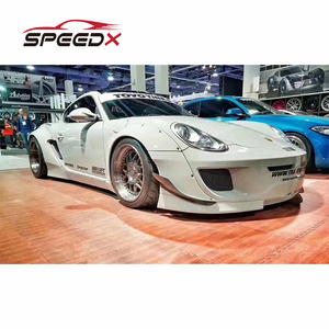 Per <span class=keywords><strong>Porsche</strong></span> 987 987.2 Cayman Boxster Upgrade RB Wide Body Kit paraurti anteriore posteriore parafango gonna laterale Spoiler - Product Image 2