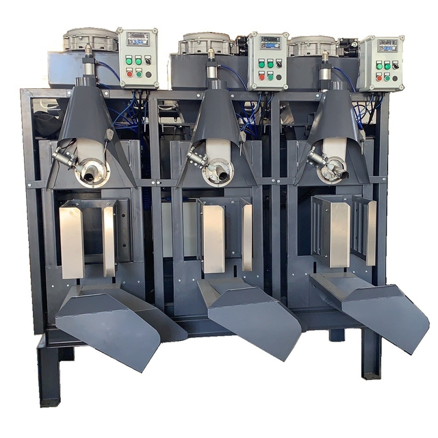 0.2-0.5kg Accuracy Pneumatic Type Automatic Valve Bag Dropping Three Spout Cement Packing Machine