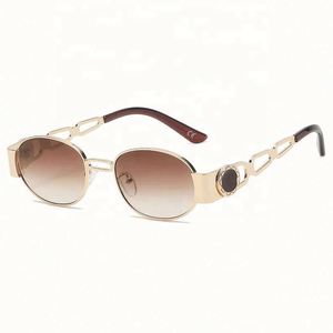 2021 New Custom Logo Fashion Small Frame Punk <b>Sunglasses</b> Shades UV400 Metal Steampunk <b>Sunglasses</b> for Men Women - Product Image 4