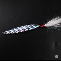 Leurre de pêche en métal dur avec double hameçon, texture écaille de poisson, appât artificiel pour la pêche en eau salée et douce, pour pêcheurs au lancer