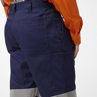 Pantalons de travail pour hommes à haute visibilité, taille plus, respirants, en coton personnalisé, avec des éléments réfléchissants, pantalon cargo à jambes larges