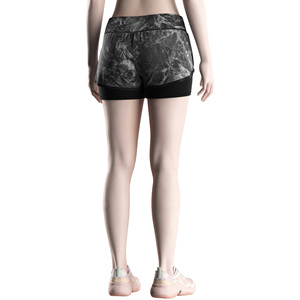 Shorts 2 en 1 Elásticos en 4 Direcciones para Mujer, para Correr, con Detalles Reflectantes Personalizados para la Noche, para Maratón de Medida Distancia - Product Image 6