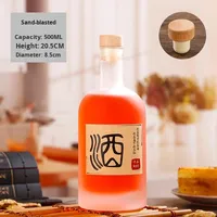 Bouteille vide transparente Olso de 50ml, 100ml, 200ml, 375ml, 500ml, 750ml pour spiritueux (vodka, gin, rhum, tequila, whisky) et vin, avec bouchon