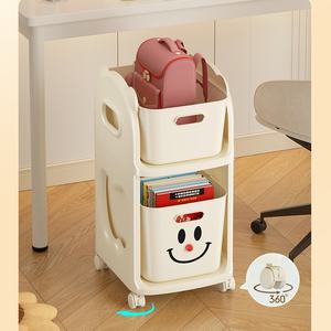 Новое поступление 3-слойная многофункциональная пластиковая стойка для хранения детских игрушек гостиная держатель для хранения игрушек на колесах Добро пожаловать OEM/ODM - Product Image 3