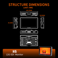Monitor de producción de cine profesional FEELWORLD H5: panel táctil de 5,5 pulgadas de 1200nit, 12G-SDI/HDMI 2,0 servicio personalizado de animación de arranque