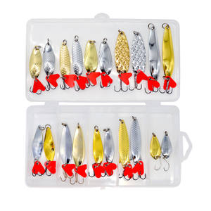 Meilleure vente 21 pièces pêche Spinner leurre cuillère ensemble accessoires de pêche Pesca artificiel dur appât métal engins de pêche - Product Image 1