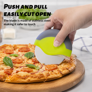 Cortador de Pizza Manual de Acero Inoxidable al por Mayor, Rebanador de Pizza Resistente, Herramienta Redonda Afilada para Repostería - Product Image 1