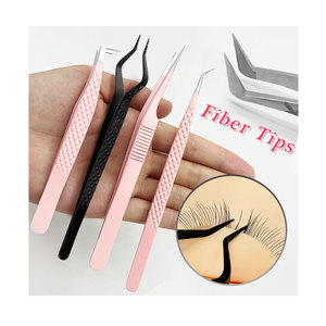 กล่องแหนบต่อขนตา Pink Grip พร้อมปลายแหนบแบบเฉียงสำหรับต่อขนตาแบบ Volume  ตกแต่งด้วยจี้  รับผลิตแบรนด์ส่วนตัว พร้อมสกรีนโลโก้ - Product Image 2