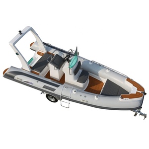 Certifié CE 17ft 5.2m Sport RIB Boat Hypalon Aviron <span class=keywords><strong>gonflable</strong></span> avec moteur hors-bord 85hp Fibre de verre PVC Combo Set pour la pêche - Product Image 6