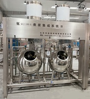 Chaudière sphérique à triple cuve pour lait de soja en acier inoxydable 304, machine à chauffage à vapeur pour ligne de production de tofu