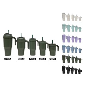 Stainless Steel Insulated Tumbler With Handle 400ML 510ML 710ML 1200ML 1500ML Vacuum Double Wall Travel <b>Cup</b> - Product Image 1