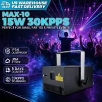 Sistema de Iluminación Láser de Alta Potencia de 15W para Clubes, Bares, Conciertos y Eventos, Disponible en Almacén Local en EE. UU.