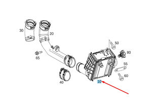Radiateur en aluminium pour automobile, <span class=keywords><strong>prix</strong></span> d'usine OEM ODM, 6510900414 A6510900414, refroidisseur intermédiaire en aluminium pour <span class=keywords><strong>Mercedes</strong></span> Benz <span class=keywords><strong>GLC</strong></span> C253 - Product Image 5