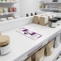 Autocollants personnalisés en vinyle imperméable à surface brillante pour la promotion en supermarché et en épicerie avec des informations détaillées sur le produit