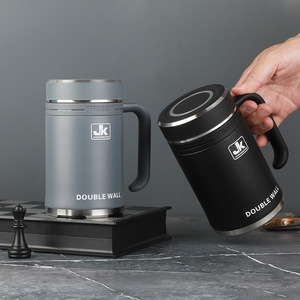Jk Office Cup Double Wall Stainless Steel <b>Thermos</b> With Handle And <b>Tea</b> Strainer For Business Use - Product Image 3