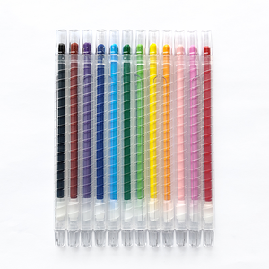 Non-Toxic12 couleurs rotatif twistable crayons peinture pour enfants <span class=keywords><strong>crayon</strong></span> de <span class=keywords><strong>cire</strong></span> art couleur <span class=keywords><strong>crayon</strong></span> ensemble en PVC avec logo personnalisé - Product Image 4