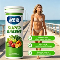 OEM/ODM Private Label Super Greens Vitamine Vegan Supplement Bruistabletten voor Volwassenen Ondersteunt de Immuunfunctie