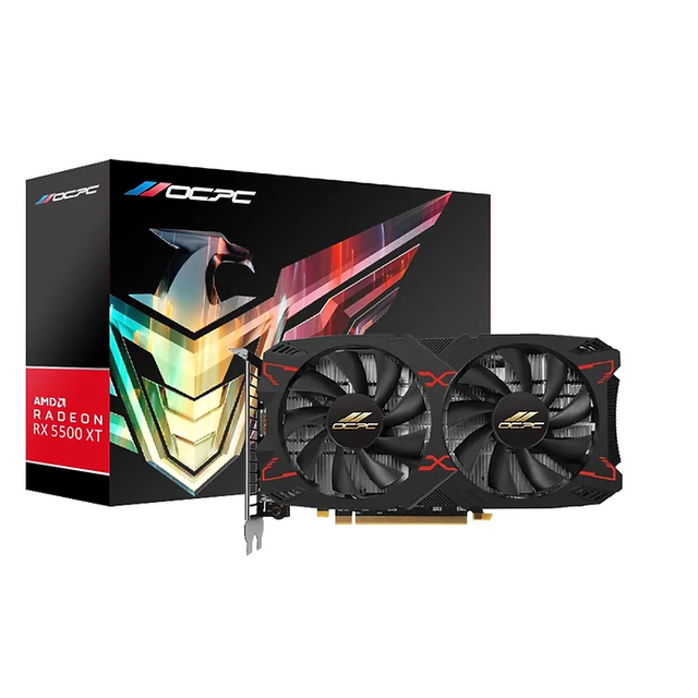 OCPC RX 5500xt 8GB 128 Bit GDDR6 Desktop Video Card New PCI Express Gaming Graphics Card with Fan Cooler