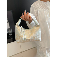 Sac à bandoulière pour femme, style Hanfu chinois, nouvelle tendance nationale, brodé, fermeture éclair, doublure polyester, 2025