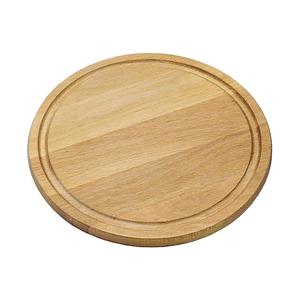 KESPER Round Wooden <b>Meat</b> Platter For Steak Serving 12 Inch Cutting Board With Groove Edge - Product Image 1