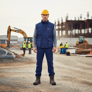 Chaleco de Invierno Ttake con Múltiples Bolsillos, Azul, Talla Mediana, Cálido y Aislado, Ropa de Trabajo - Product Image 3