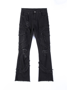 <span class=keywords><strong>Jeans</strong></span> de Mezclilla Vintage para <span class=keywords><strong>Hombre</strong></span>, Desgastados y Rotos, de Secado Rápido, Ecológicos, Estilo Urbano, <span class=keywords><strong>Jeans</strong></span> de Mezclilla de Algodón con Lavado Snow Wash y Corte <span class=keywords><strong>Recto</strong></span> - Product Image 3