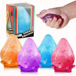 Snowflake Ice Cube Rubber Squeeze Toy Slow Rebound Anti-Stress Toy for Girls & Boys <b>Hands</b>-On Stress Relief Focus Fidget Toy - Product Image 1