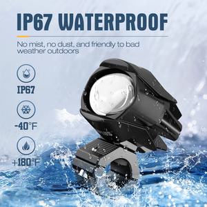 2024 luces LED de trabajo de alta calidad para motocicleta SUV 12V blanco amarillo antiniebla vainas proyector luces 6000K Temperatura de Color - Product Image 3