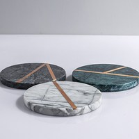 Sous-verres en marbre vert pour bière, marbré indien, personnalisé, pas cher, fait à la main