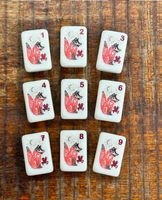 Tuiles de Mahjong Américaines en Acrylique, Dessinées à la Main, Thème Nature, Faune, Plantes, Forêt, Ensemble Complet de 160 Tuiles de Jeu avec Jokers