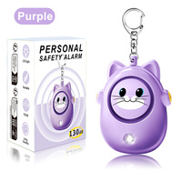Nouveau Kitty Style 130DB LED Portable d'urgence auto-défense sécurité alarme de sécurité porte-clés alarme personnelle pour femmes enfants aîné