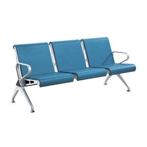 Sillas de Espera Bao Xian de 4 Plazas, PU Rojo y Negro, Banco Público para Uso en Hospitales, Aeropuertos y Estaciones - Product Image 2
