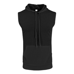 Chaleco Deportivo Europeo Americano de Verano para Hombre, sin Mangas, de Forro Polar Antibolitas, para Entrenamiento Muscular, Running, con Capucha y Bolsillo - Product Image 5