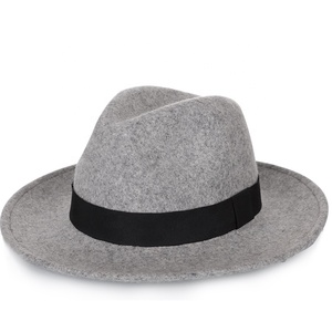 Venta al por mayor barato 100% lana fieltro ala ancha Fedora Panamá <span class=keywords><strong>sombrero</strong></span> para Mujeres Hombres Unisex invierno moda vestido - Product Image 5