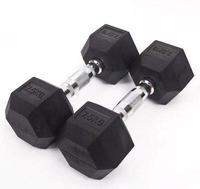 Équipement de gym pas cher en Chine, ensemble d'haltères hexagonales en caoutchouc de 10 kg et 20 kg pour l'exercice à domicile, vente en ligne au meilleur prix