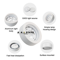 Gx53 Spot Light Housing Surface Mounted Led Lighting Gx53 Led Lamp Holder Downlight Ceiling Fixture Anti Glare Down Lights