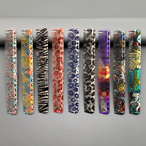 หวีตัดผมมืออาชีพ 332, หวีร้านตัดผมสองด้านสำหรับผู้ชายและผู้หญิง, เครื่องมือทำผมที่แม่นยำสำหรับผมสั้น - Product Image 1