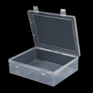 Transparent Plastic Storage Box 20.5x14x5cm With Lid For Jewelry Organizers - Product Image 3