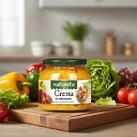 Natureta 290g Sauce Salade Style Italien en Pot Mason 12 Pièces, Piment, Crème, Ail, Ingrédients Premium, Sans Conservateurs, Tomate, Olive